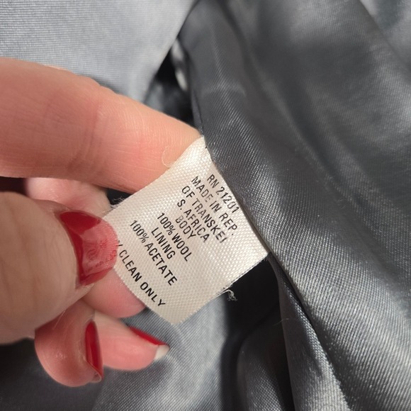 Vtg Mens 100% Wool Herringbone Elbow Patches Sport Coat Blazer 46R Preppy - Picture 8 of 10